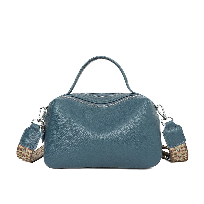 Genuine Leather Crossbody Tote Bag