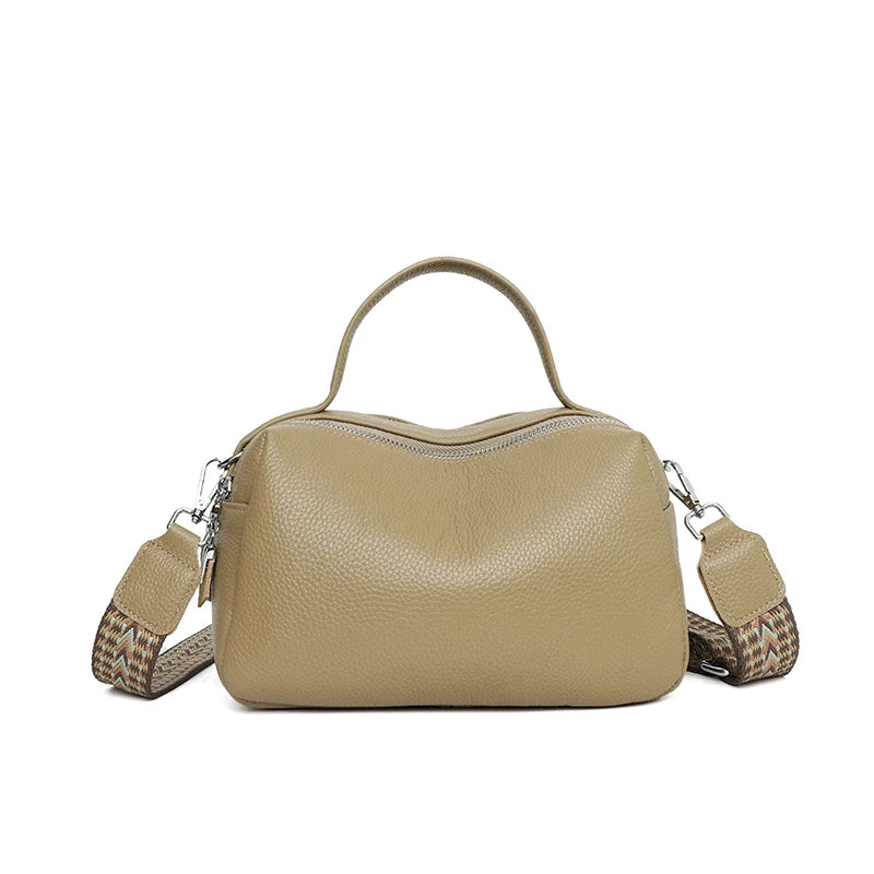 Genuine Leather Crossbody Tote Bag