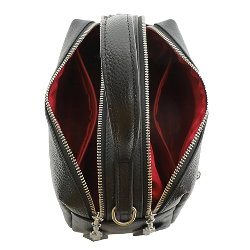 Genuine Leather Crossbody Tote Bag