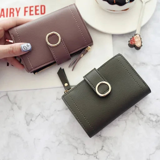 Luxury Leather Clutch Purse with Money Clip