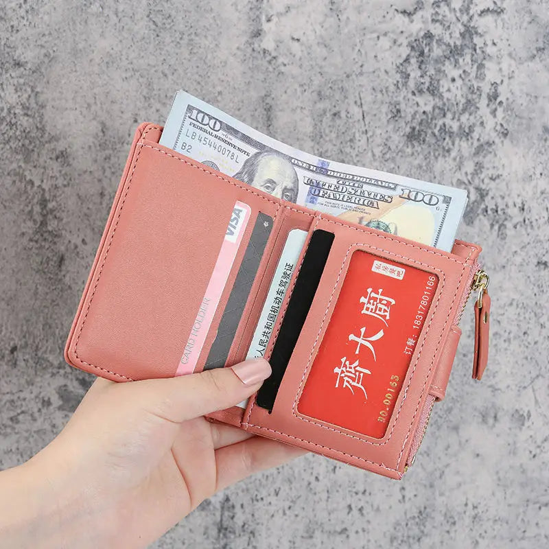 Mini PU Leather Wallet for Women