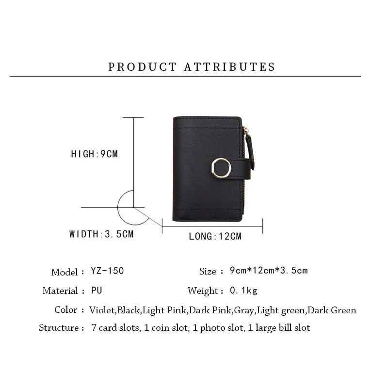 Luxury Leather Clutch Purse with Money Clip