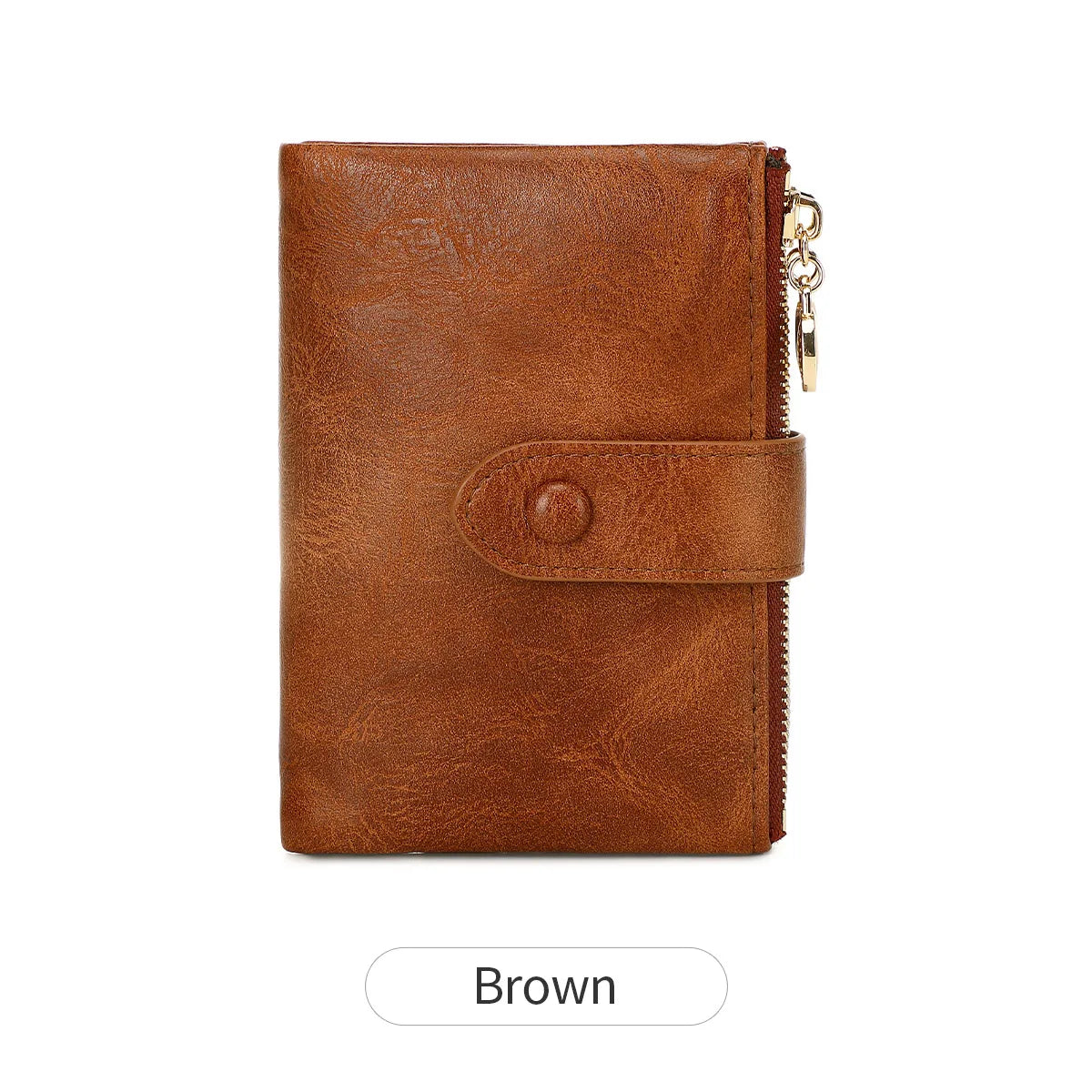Minimalist Women's Triple-Layer Zipper Wallet