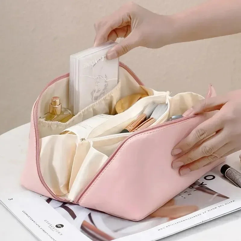 Luxury Travel Makeup Bag - Large Capacity