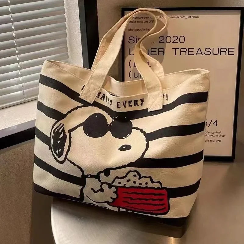 Snoopy Cartoon Canvas Tote Bag