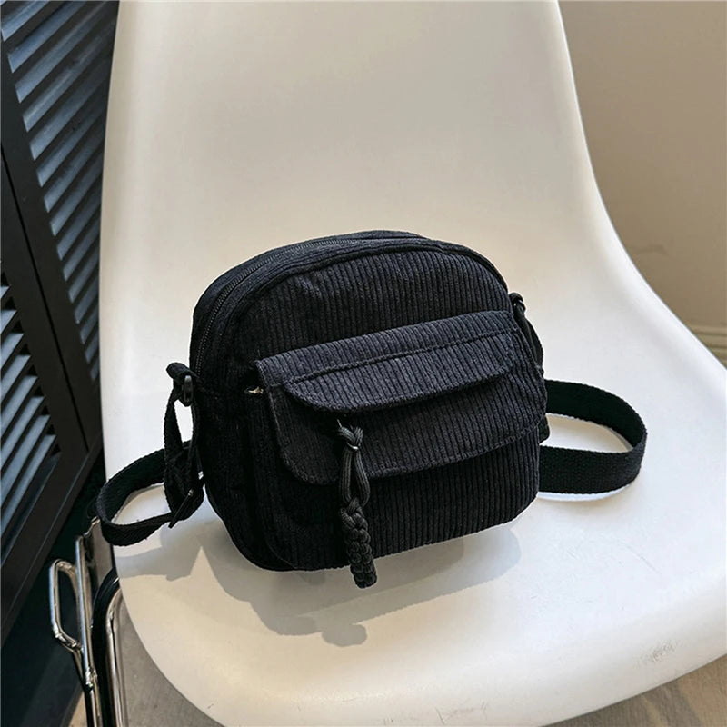 Cute Corduroy Crossbody Shoulder Bag