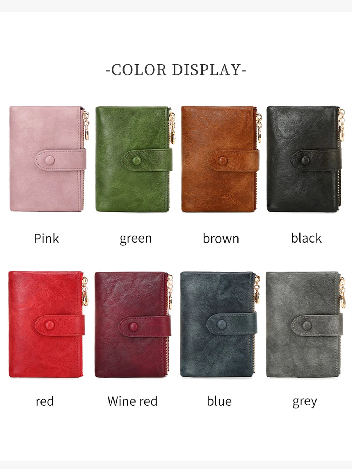 Minimalist Women's Triple-Layer Zipper Wallet