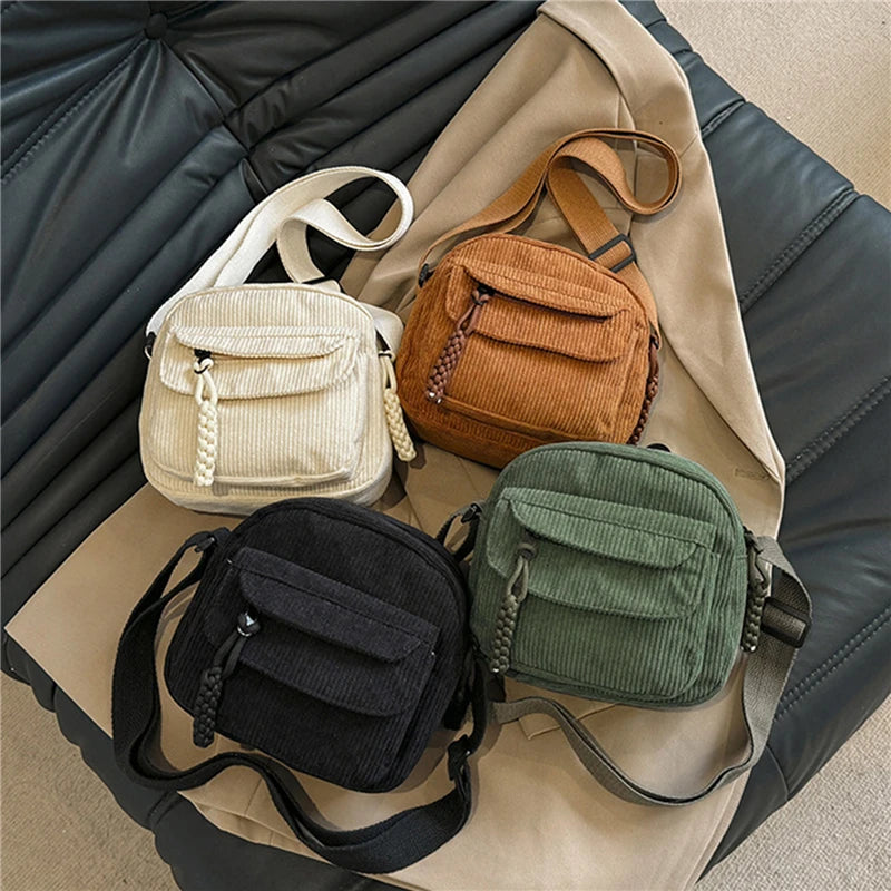Cute Corduroy Crossbody Shoulder Bag
