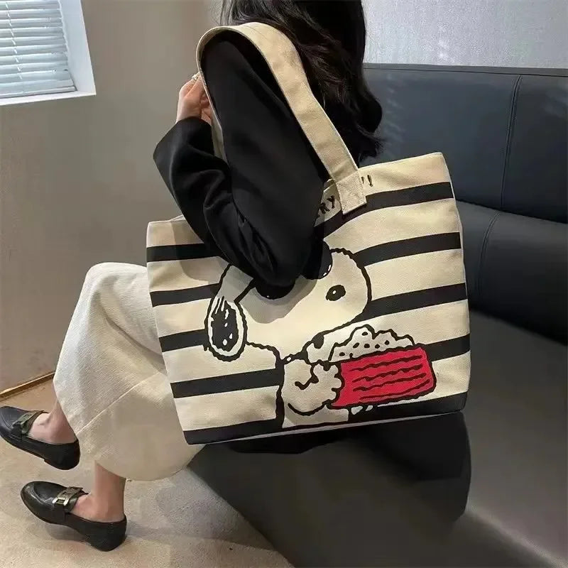 Snoopy Cartoon Canvas Tote Bag