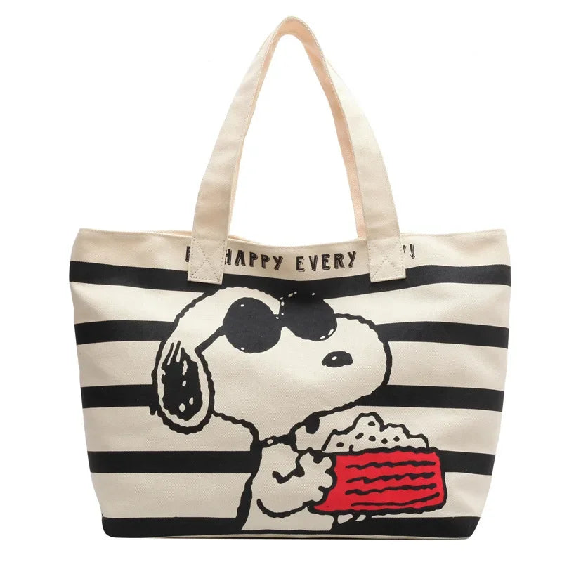 Snoopy Cartoon Canvas Tote Bag