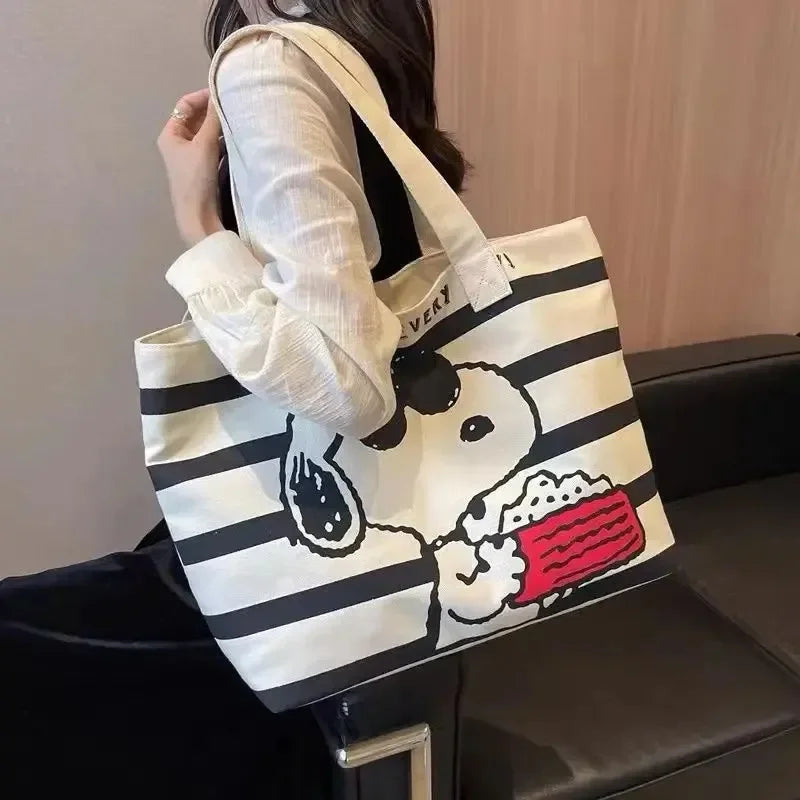 Snoopy Cartoon Canvas Tote Bag