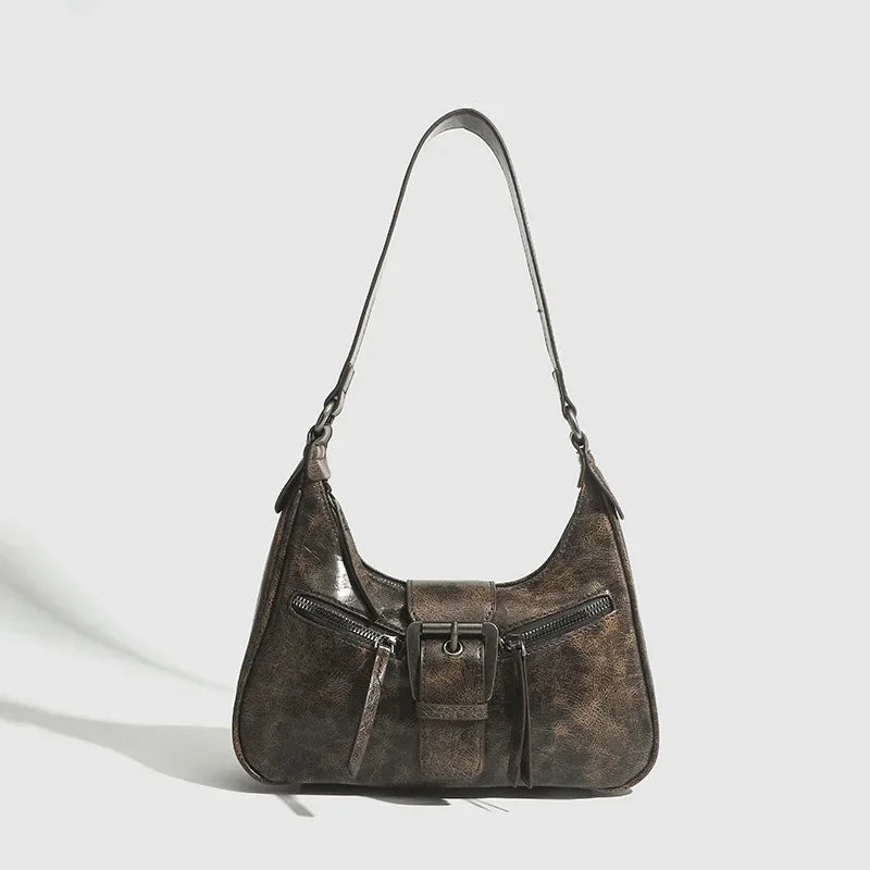 Retro Belt Design PU Leather Crossbody Bag