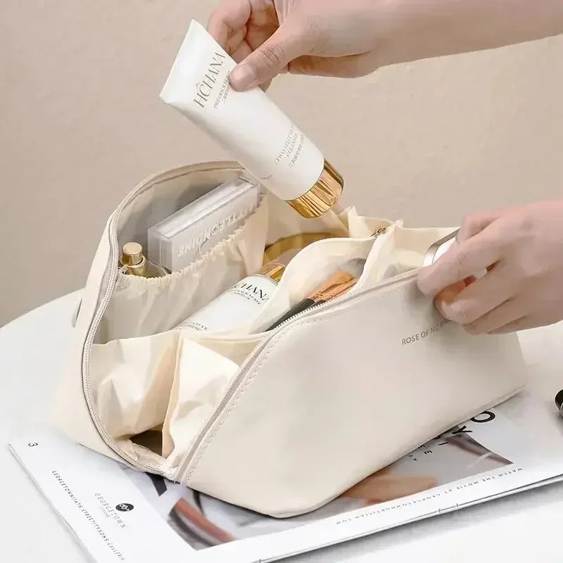 Luxury Travel Makeup Bag - Large Capacity