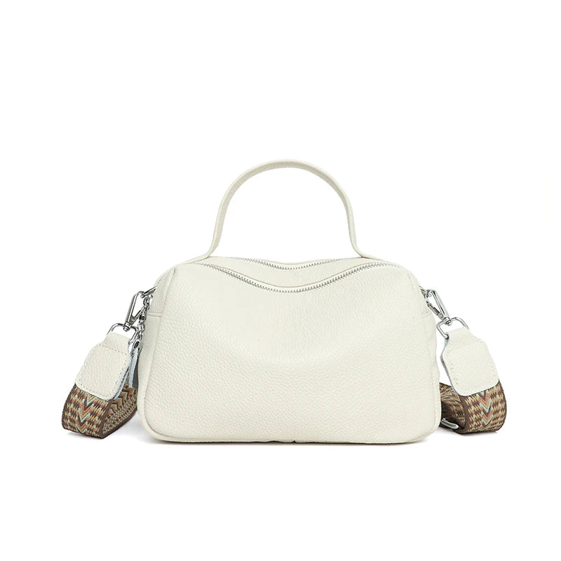 Genuine Leather Crossbody Tote Bag
