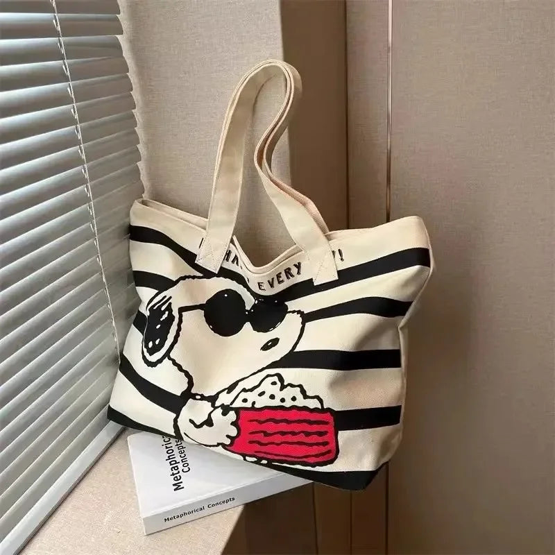 Snoopy Cartoon Canvas Tote Bag