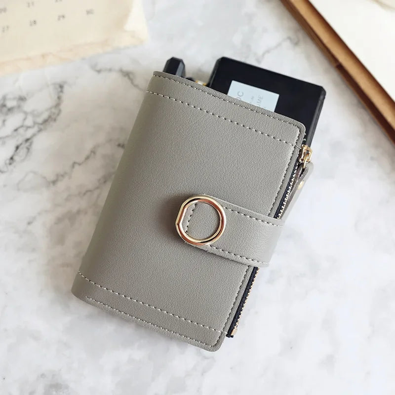 Luxury Leather Clutch Purse with Money Clip
