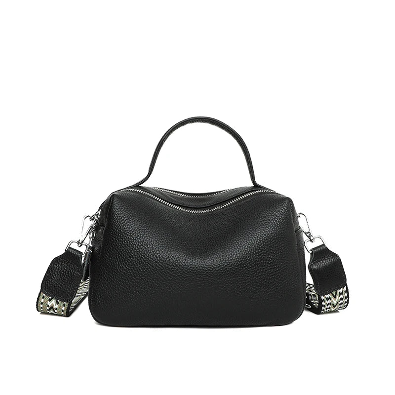 Genuine Leather Crossbody Tote Bag
