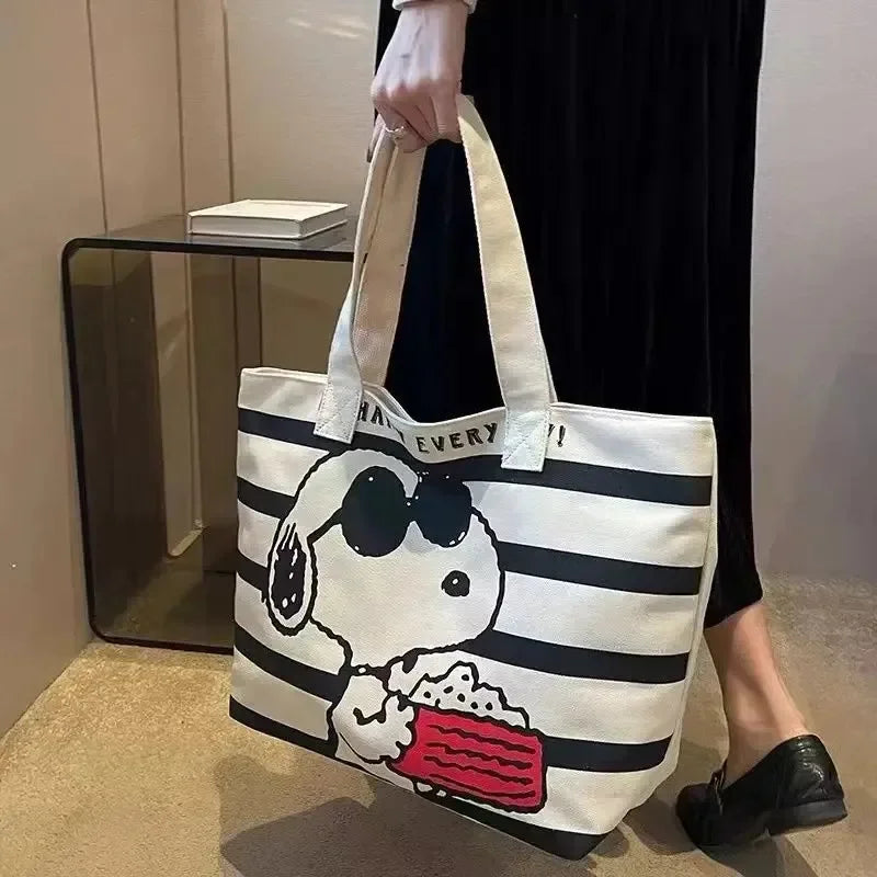 Snoopy Cartoon Canvas Tote Bag