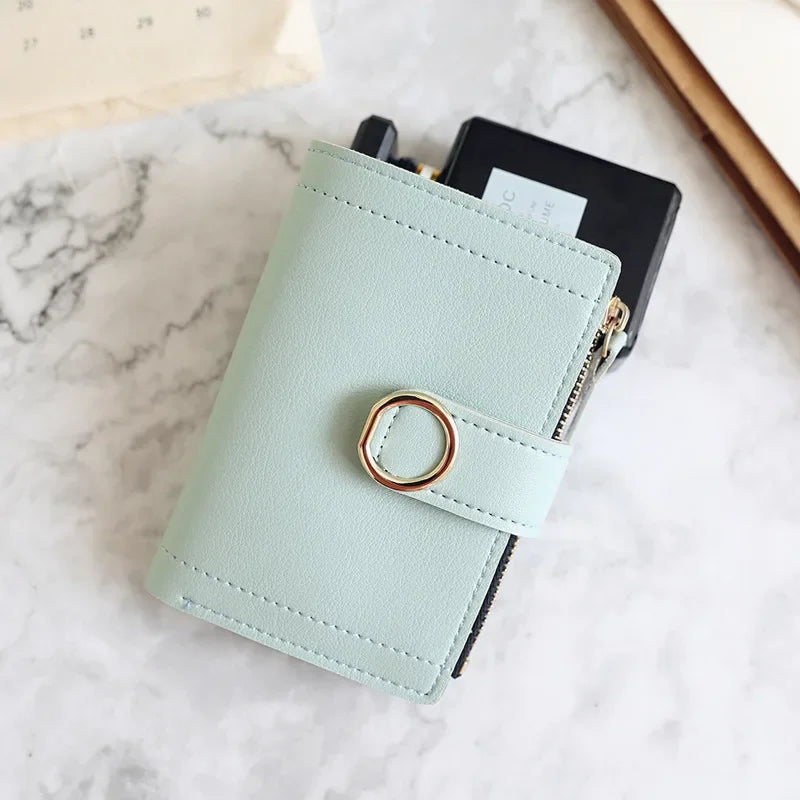 Luxury Leather Clutch Purse with Money Clip