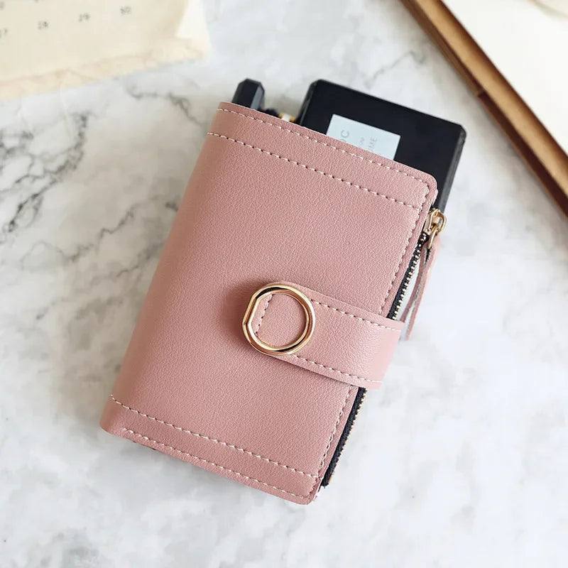 Luxury Leather Clutch Purse with Money Clip