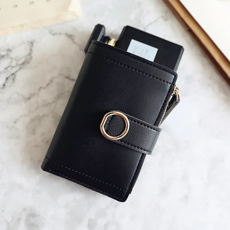 Luxury Leather Clutch Purse with Money Clip