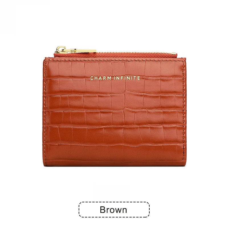 Crocodile Texture Multi-Functional Zipper Wallet