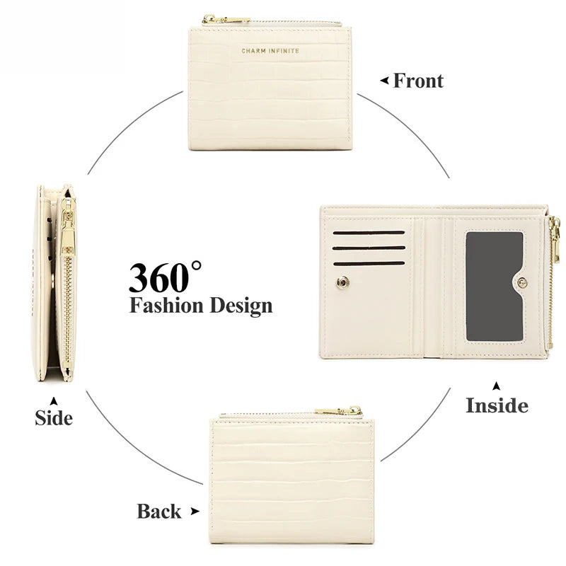 Crocodile Texture Multi-Functional Zipper Wallet
